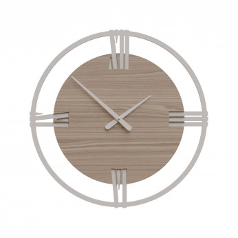 CalleaDesign Orologio da parete moderno grande in legno con numeri romani Sirio