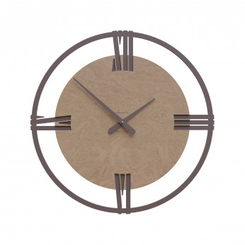 CalleaDesign Orologio da parete moderno grande in legno con numeri romani Sirio