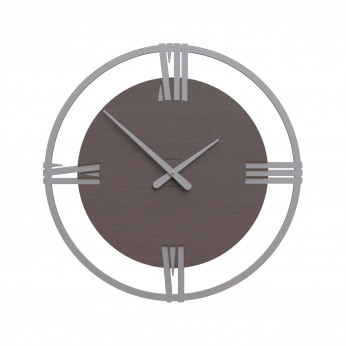 CalleaDesign Orologio da parete moderno grande in legno con numeri romani Sirio