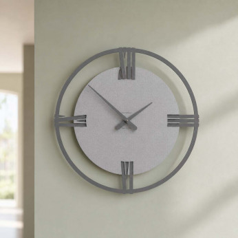 CalleaDesign Orologio da parete moderno grande in legno con numeri romani Sirio