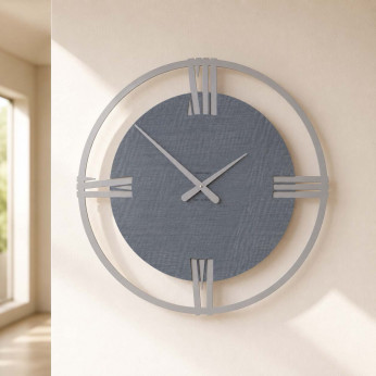 CalleaDesign Orologio da parete moderno grande in legno con numeri romani Sirio