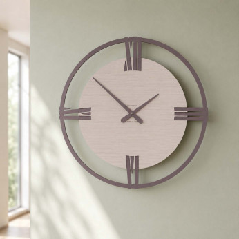 CalleaDesign Orologio da parete moderno grande in legno con numeri romani Sirio