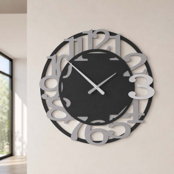 CalleaDesign Orologio da parete moderno in legno con numeri decorativi e lancette in metallo Viktor