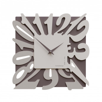 CalleaDesign Orologio da parete moderno in legno quadrato con numeri design particolare Dalilah
