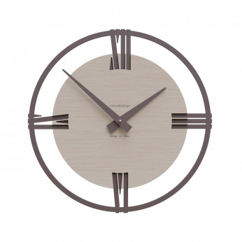 CalleaDesign Orologio da parete moderno piccolo in legno con numeri romani Sirio
