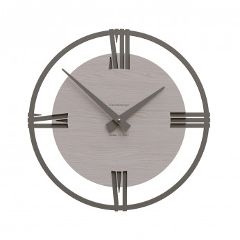 CalleaDesign Orologio da parete moderno piccolo in legno con numeri romani Sirio