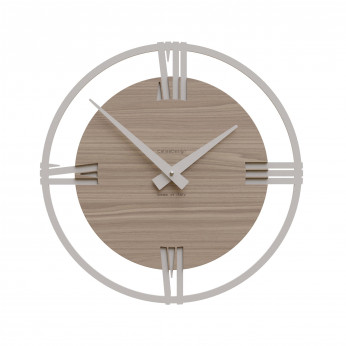 CalleaDesign Orologio da parete moderno piccolo in legno con numeri romani Sirio