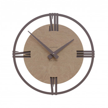 CalleaDesign Orologio da parete moderno piccolo in legno con numeri romani Sirio