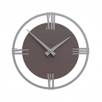 CalleaDesign Orologio da parete moderno piccolo in legno con numeri romani Sirio