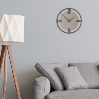 CalleaDesign Orologio da parete moderno piccolo in legno con numeri romani Sirio