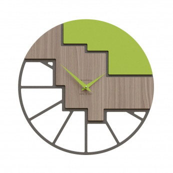 CalleaDesign Orologio da parete rotondo in legno dal design moderno ed elegante Scalea