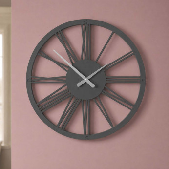 CalleaDesign Orologio da parete in legno rotondo con numeri romani Pompei