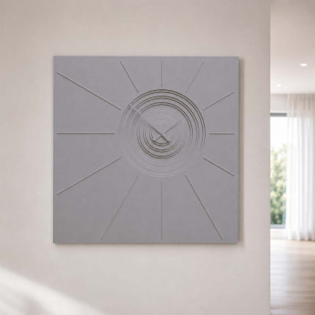 CalleaDesign Orologio da parete quadrato di design moderno in legno effetto tridimensionale Helios