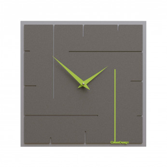 CalleaDesign Orologio da parete quadrato in legno dal design moderno ed elegante Grid