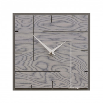 CalleaDesign Orologio da parete quadrato in legno dal design moderno ed elegante Grid