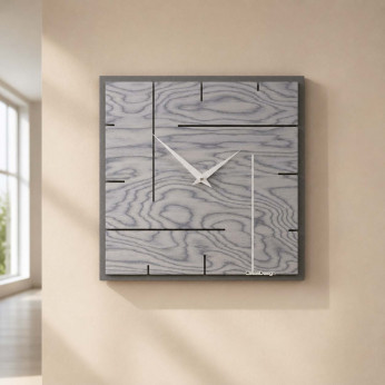 CalleaDesign Orologio da parete quadrato in legno dal design moderno ed elegante Grid
