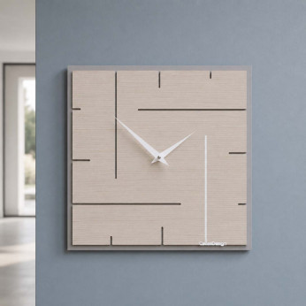 CalleaDesign Orologio da parete quadrato in legno dal design moderno ed elegante Grid