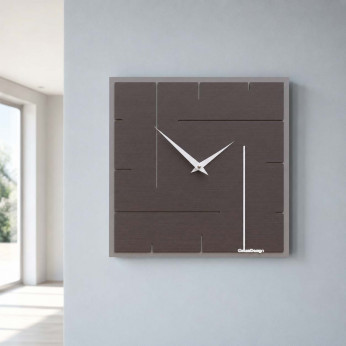 CalleaDesign Orologio da parete quadrato in legno dal design moderno ed elegante Grid