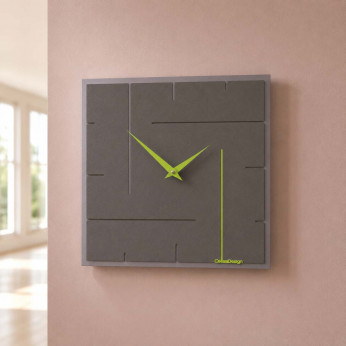 CalleaDesign Orologio da parete quadrato in legno dal design moderno ed elegante Grid