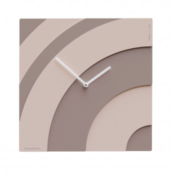 CalleaDesign Orologio da parete quadrato in legno con design moderno e lancette in metallo Waves