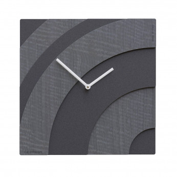 CalleaDesign Orologio da parete quadrato in legno con design moderno e lancette in metallo Waves