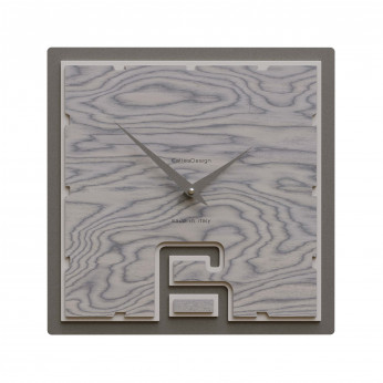 CalleaDesign Orologio da parete quadrato in legno dal design moderno Soffio