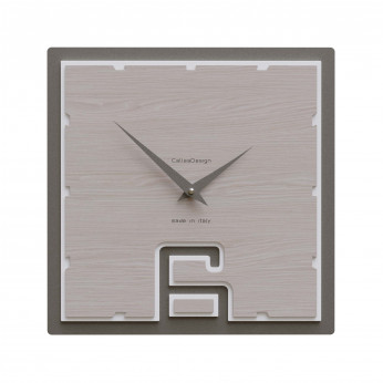 CalleaDesign Orologio da parete quadrato in legno dal design moderno Soffio
