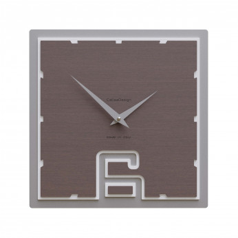 CalleaDesign Orologio da parete quadrato in legno dal design moderno Soffio