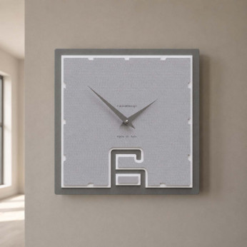 CalleaDesign Orologio da parete quadrato in legno dal design moderno Soffio