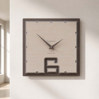 CalleaDesign Orologio da parete quadrato in legno dal design moderno Soffio