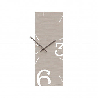 CalleaDesign Orologio da parete rettangolare verticale in legno dal design moderno Greg