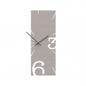 CalleaDesign Orologio da parete rettangolare verticale in legno dal design moderno Greg
