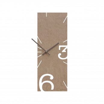 CalleaDesign Orologio da parete rettangolare verticale in legno dal design moderno Greg