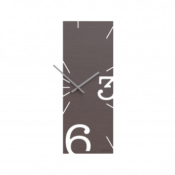 CalleaDesign Orologio da parete rettangolare verticale in legno dal design moderno Greg