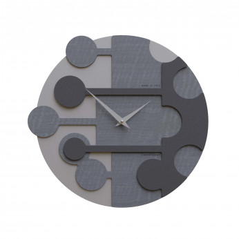 CalleaDesign Orologio da parete rotondo con struttura in legno dal design moderno Stish