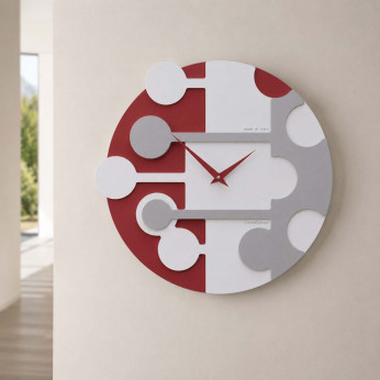 CalleaDesign Orologio da parete rotondo con struttura in legno dal design moderno Stish