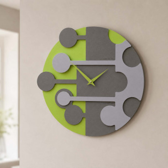 CalleaDesign Orologio da parete rotondo con struttura in legno dal design moderno Stish