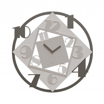 CalleaDesign Orologio da parete rotondo di grandi dimensioni in legno dal design moderno Demetra