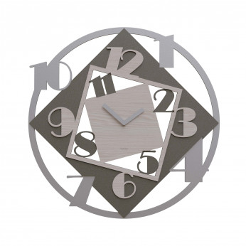 CalleaDesign Orologio da parete rotondo di grandi dimensioni in legno dal design moderno Demetra