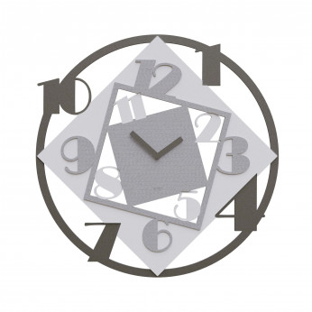 CalleaDesign Orologio da parete rotondo di grandi dimensioni in legno dal design moderno Demetra