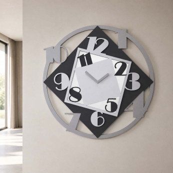 CalleaDesign Orologio da parete rotondo di grandi dimensioni in legno dal design moderno Demetra