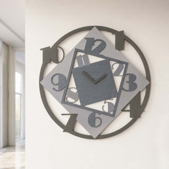 CalleaDesign Orologio da parete rotondo di grandi dimensioni in legno dal design moderno Demetra