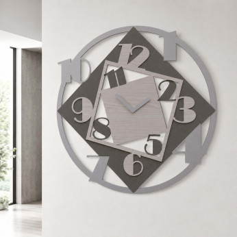 CalleaDesign Orologio da parete rotondo di grandi dimensioni in legno dal design moderno Demetra
