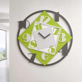 CalleaDesign Orologio da parete rotondo di grandi dimensioni in legno dal design moderno Demetra