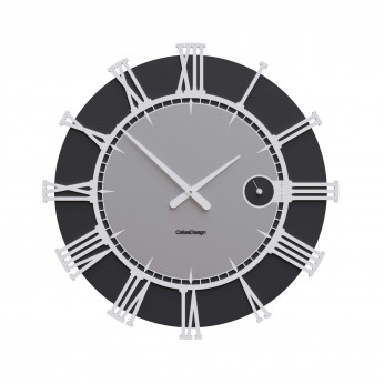 CalleaDesign Orologio da parete rotondo in legno con numeri romani dal design moderno Etia