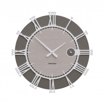 CalleaDesign Orologio da parete rotondo in legno con numeri romani dal design moderno Etia