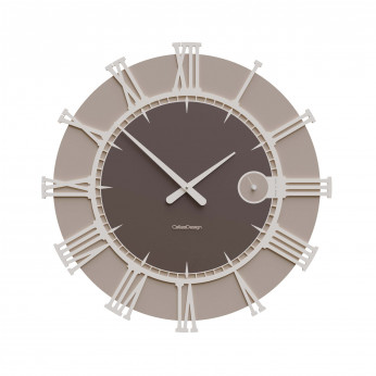 CalleaDesign Orologio da parete rotondo in legno con numeri romani dal design moderno Etia