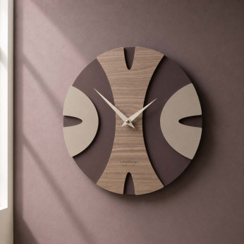 CalleaDesign Orologio da parete rotondo in legno dal design moderno ed elegante Baz