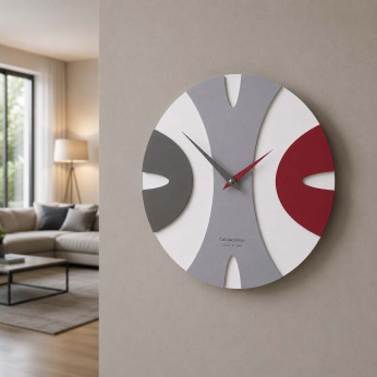 CalleaDesign Orologio da parete rotondo in legno dal design moderno ed elegante Baz