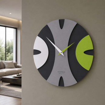 CalleaDesign Orologio da parete rotondo in legno dal design moderno ed elegante Baz